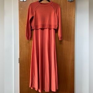 Weekend Max Mara Zucca Pleated Layered-Look Dress